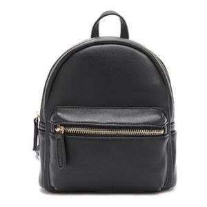 NWOT black mini dual-zip backpack